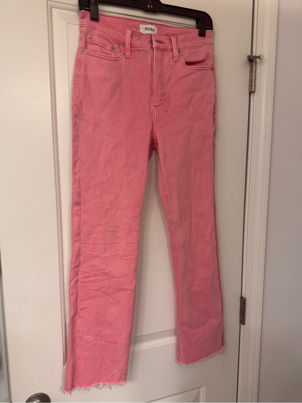 Pistola Pink crop flare Jeans